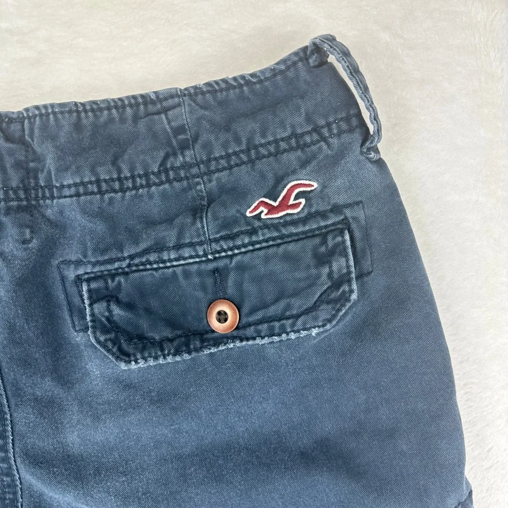 Hollister Cargo Shorts Mens 30 Navy Blue Utility Regular Fit 100% Cotton